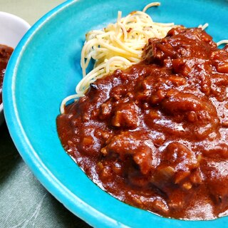 ひき肉ストロガノフ〜パスタにかけたらボロネーゼ